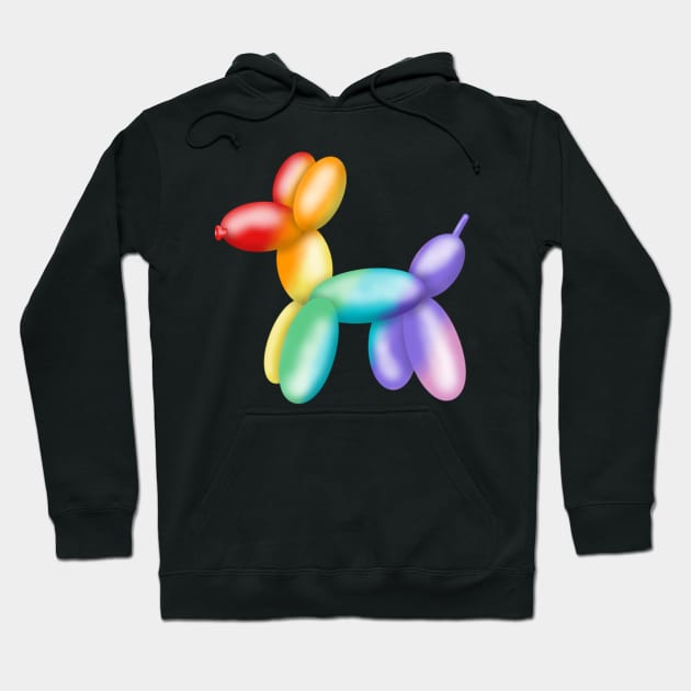 Rainbow balloon dog Hoodie by Manxcraft